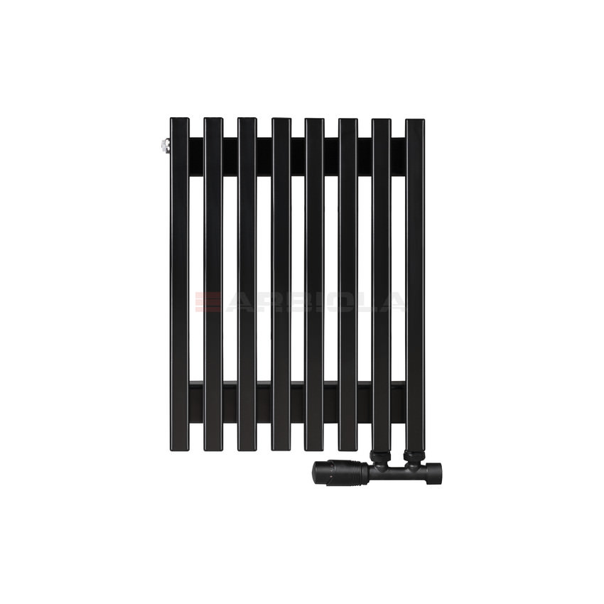 Вертикальный радиатор с нижним подключением Arbiola Compact V 102006 38 х 60 см Черный от интернет-магазина сантехники 100Kran!