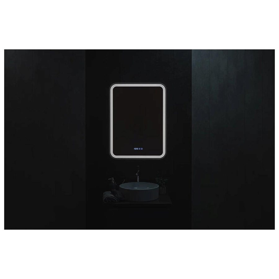 Зеркальный шкаф с подсветкой Silver Mirrors Фиджи-Антрацит 60 х 80 см - 3.2 LED-00003044 левый часы, ТХ, подогрев, сенсорный выключатель создать уют и комфорт, это просто!