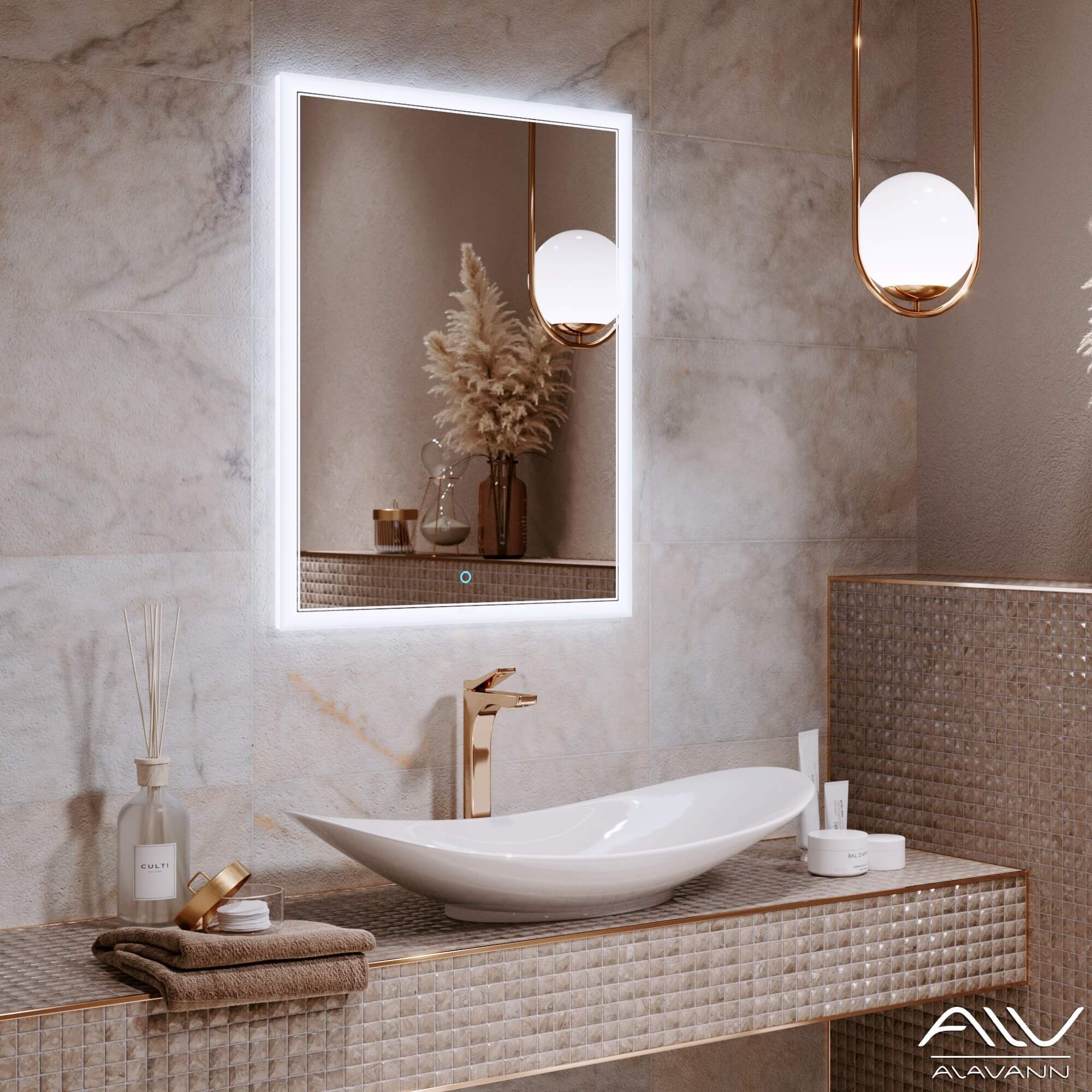 Зеркало с подсветкой Alavann Emma 60 см ALV0063001 100Kran: Широкий выбор и доступные цены.