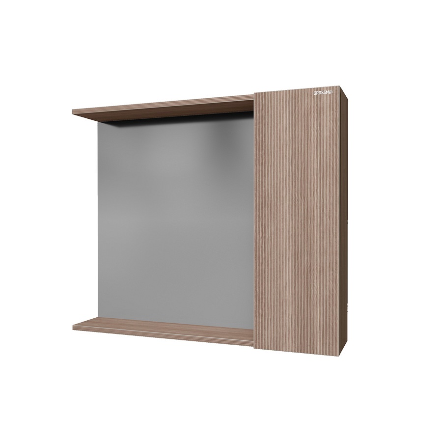 Зеркальный шкаф Grossman Юнит 80 см 208011 Кадена вуд создать уют и комфорт, это просто!