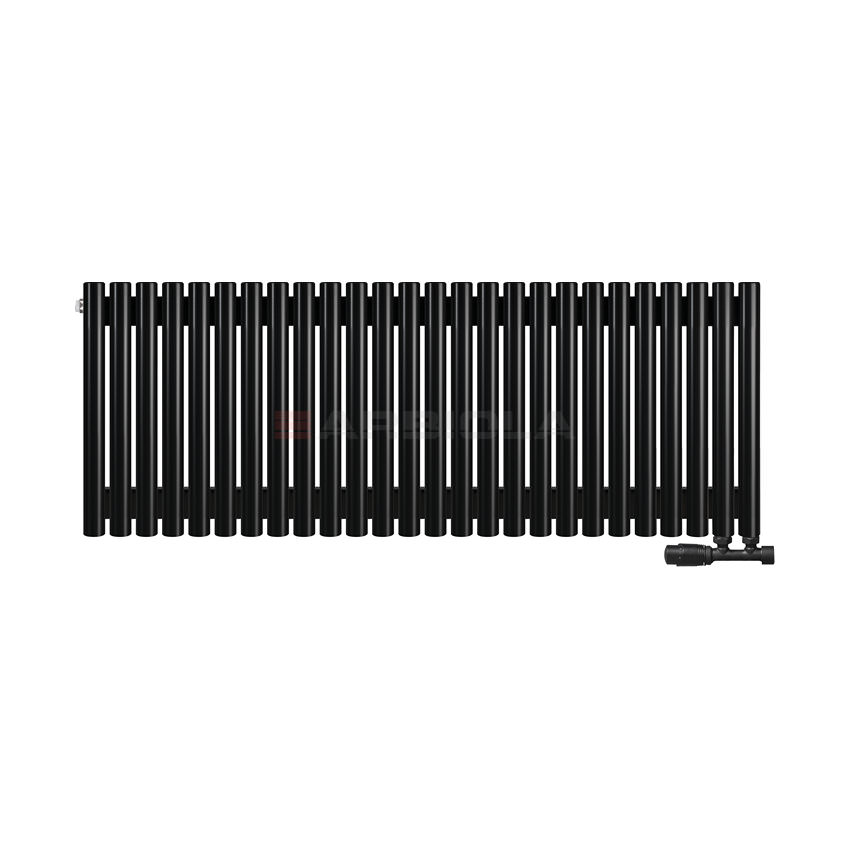 Вертикальный радиатор с нижним подключением Arbiola Iris V 108559 129,2 х 60 см черный матовый ral 9005 от интернет-магазина сантехники 100Kran!