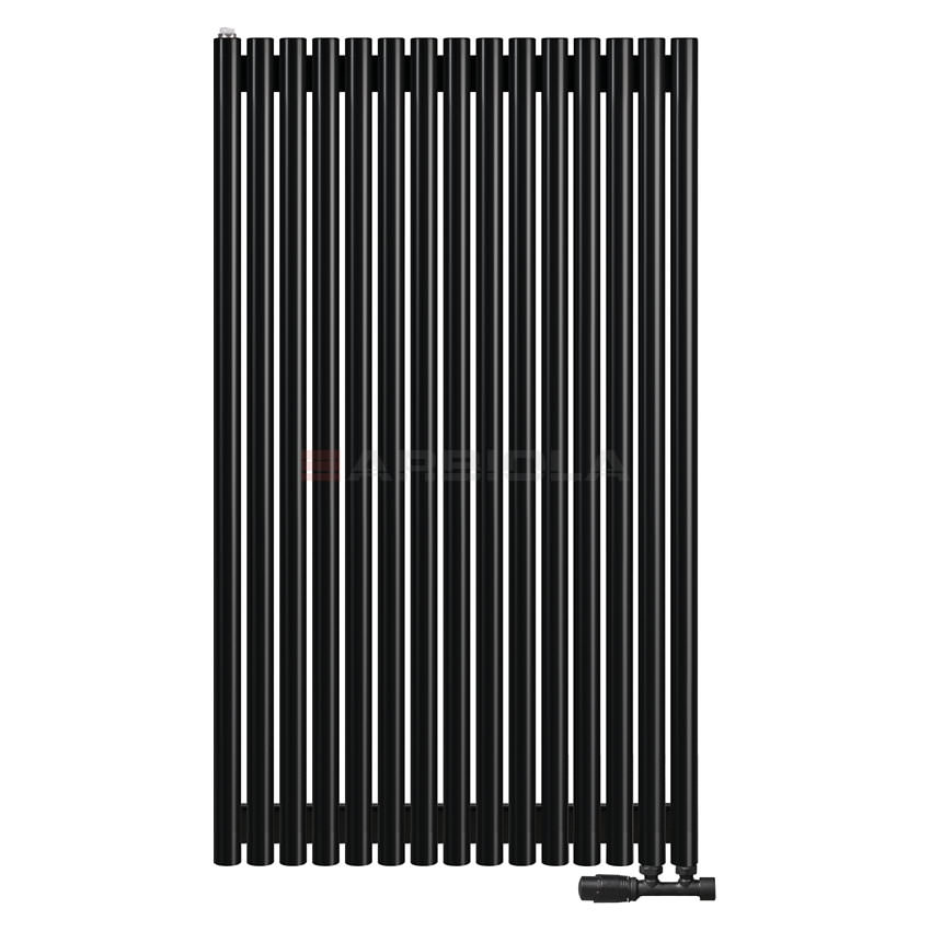 Вертикальный радиатор с нижним подключением Arbiola Iris V 108847 74,2 х 100 см черный матовый ral 9005 от интернет-магазина сантехники 100Kran!