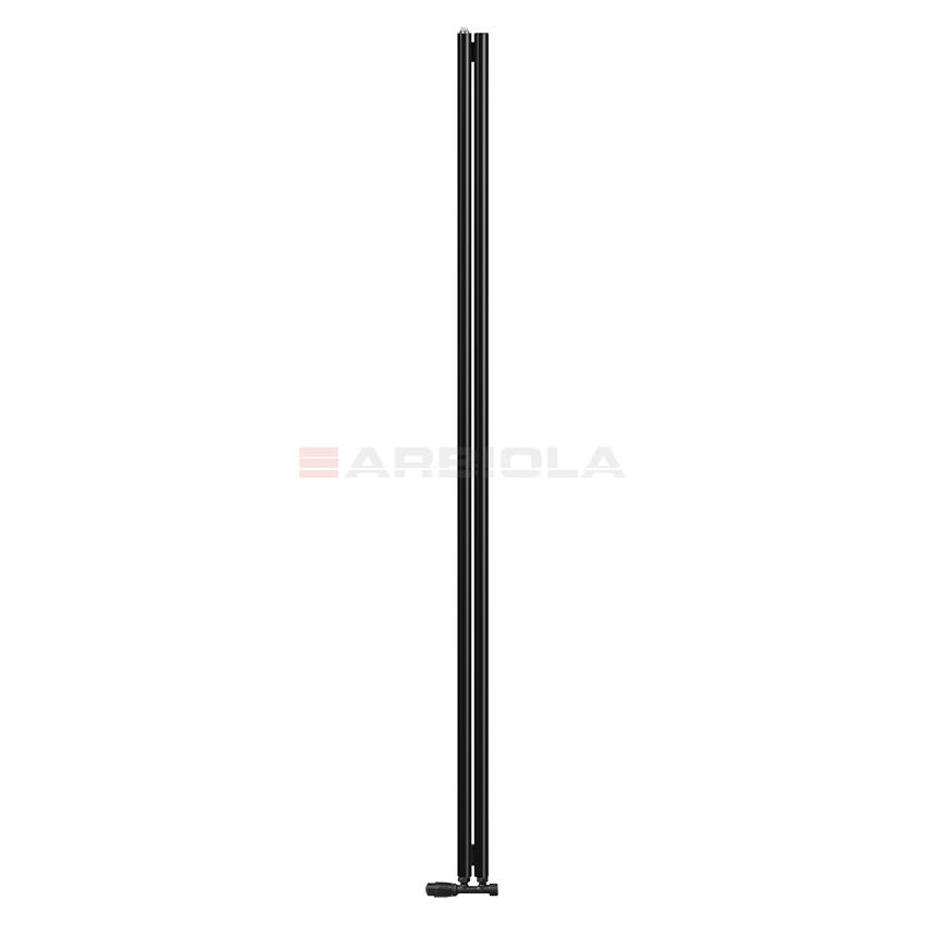Вертикальный радиатор с нижним подключением Arbiola Iris V 108988 9,2 х 250 см черный матовый ral 9005 от интернет-магазина сантехники 100Kran!