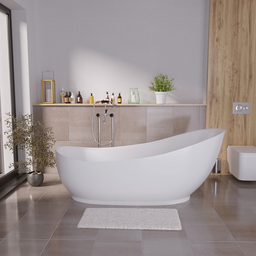 Ванна отдельностоящая Grossman Style GR-2302 200х85х85 см белый в 100Kran: Широкий выбор и доступные цены.