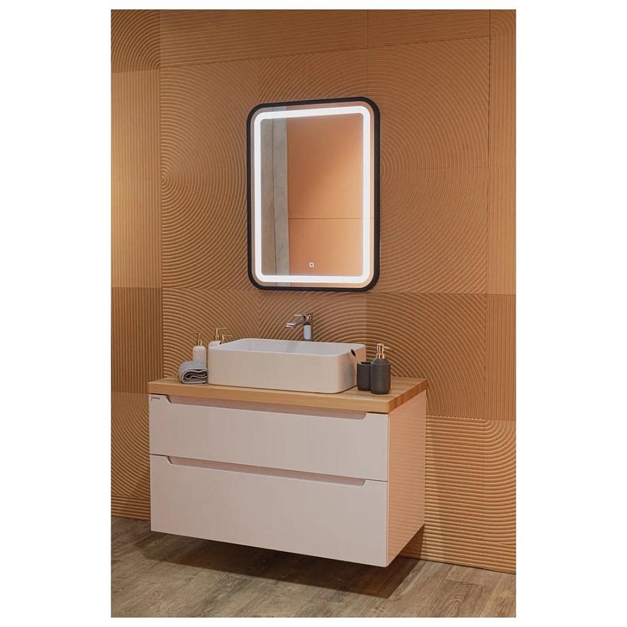 Зеркало с подсветкой Silver Mirrors Мальталофт 60 х 80 см LED-00002353 черное 100Kran: Широкий выбор и доступные цены.