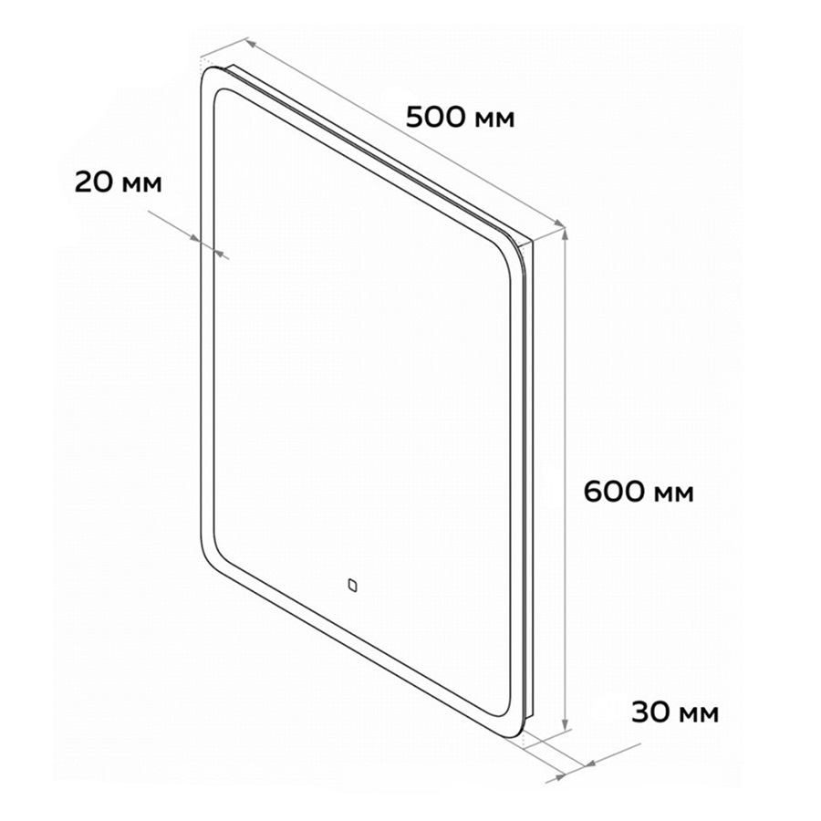 Зеркало с подсветкой Maretti Ritta RI145060K13EL 50x60 см 100Kran: Широкий выбор и доступные цены.