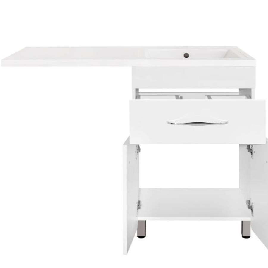 Тумба с раковиной напольная Style Line ВаЛеРо 60 правая умывальник Даллас 1200*480 белый ЛС-00000578 в 100Kran: Широкий выбор и доступные цены.