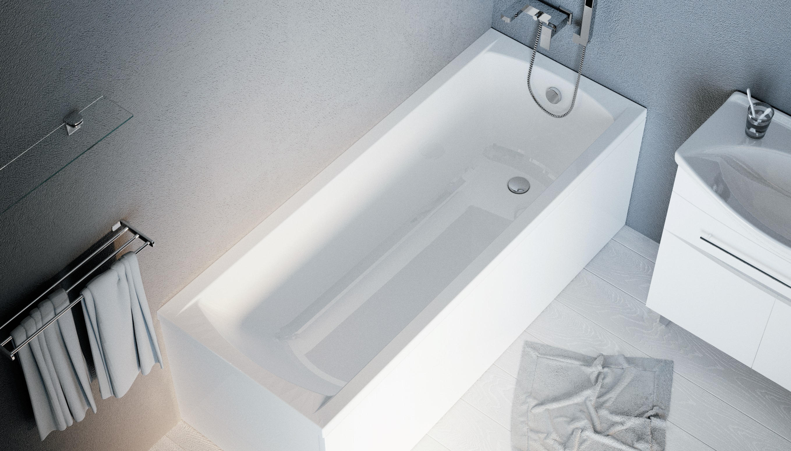 Ванна акриловая Marka One MODERN 150*70  01мод1570 в 100Kran: Широкий выбор и доступные цены.