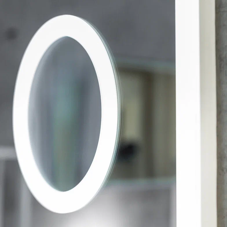 Зеркало с подсветкой "Bliss Led" 1000х700 с увеличительным зеркалом, часами ЗЛП256 100Kran: Широкий выбор и доступные цены.
