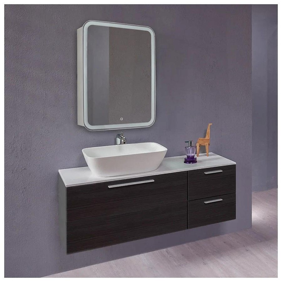 Зеркальный шкаф с подсветкой Silver Mirrors Фиджи 60 х 80 см LED-00002364 сенсорный выключатель создать уют и комфорт, это просто!