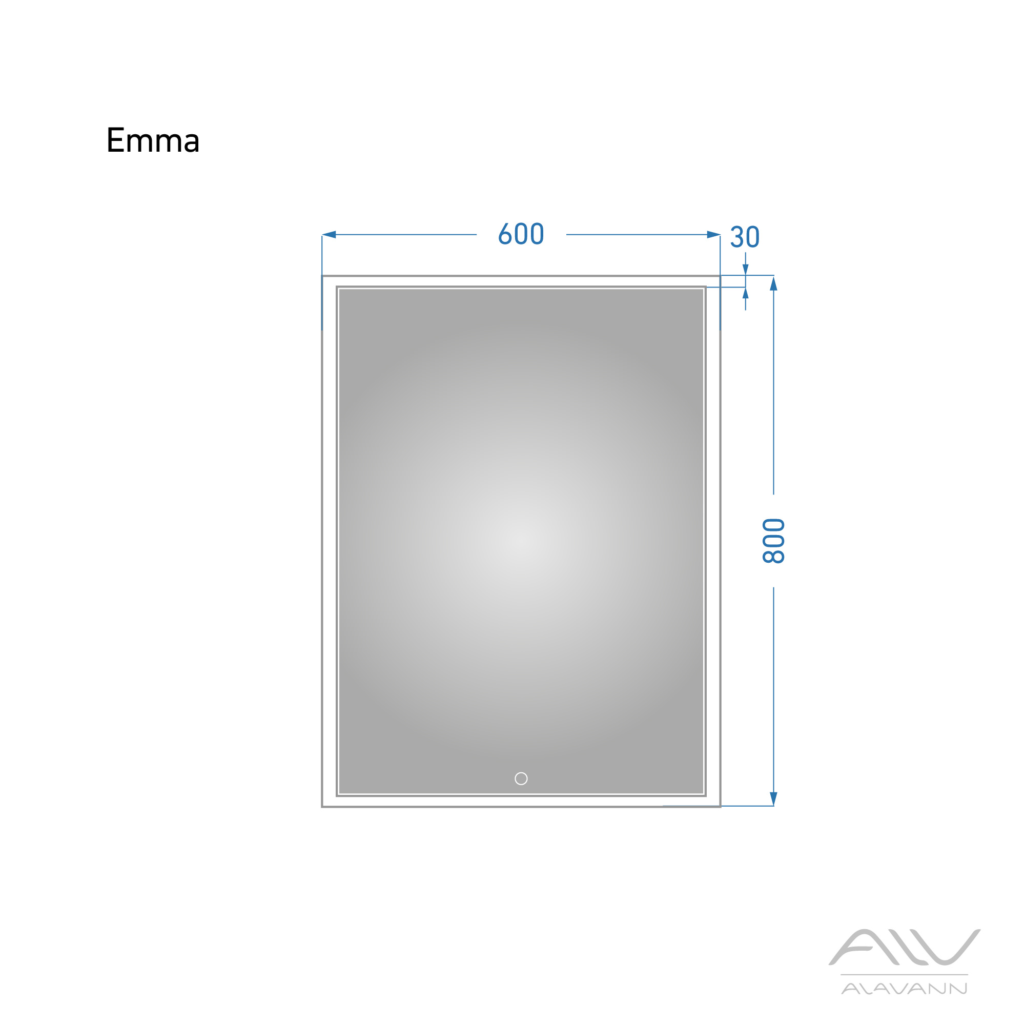 Зеркало с подсветкой Alavann Emma 60 см ALV0063001 100Kran: Широкий выбор и доступные цены.