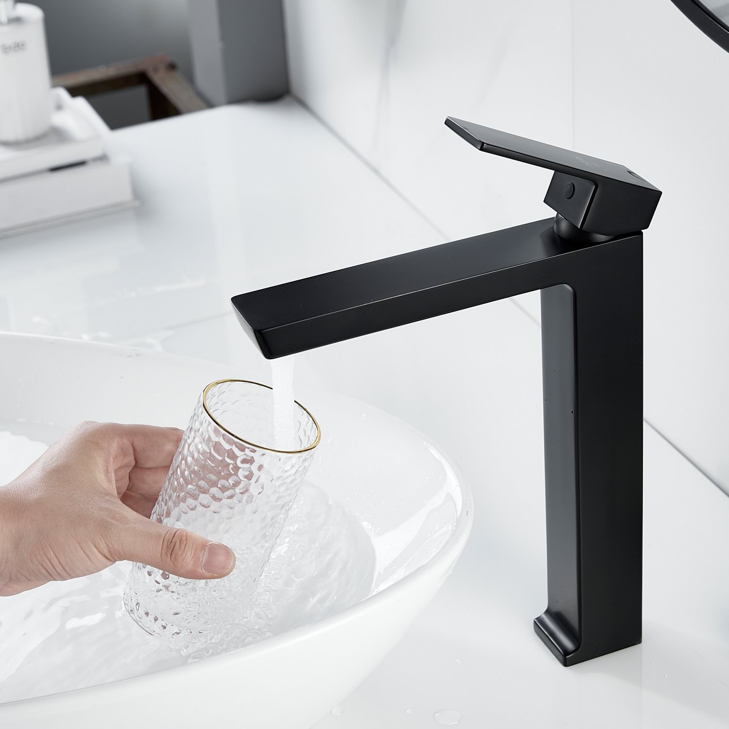 Смеситель для раковины Rose R18H R1811H-1 черный в 100Kran: Широкий выбор и доступные цены.