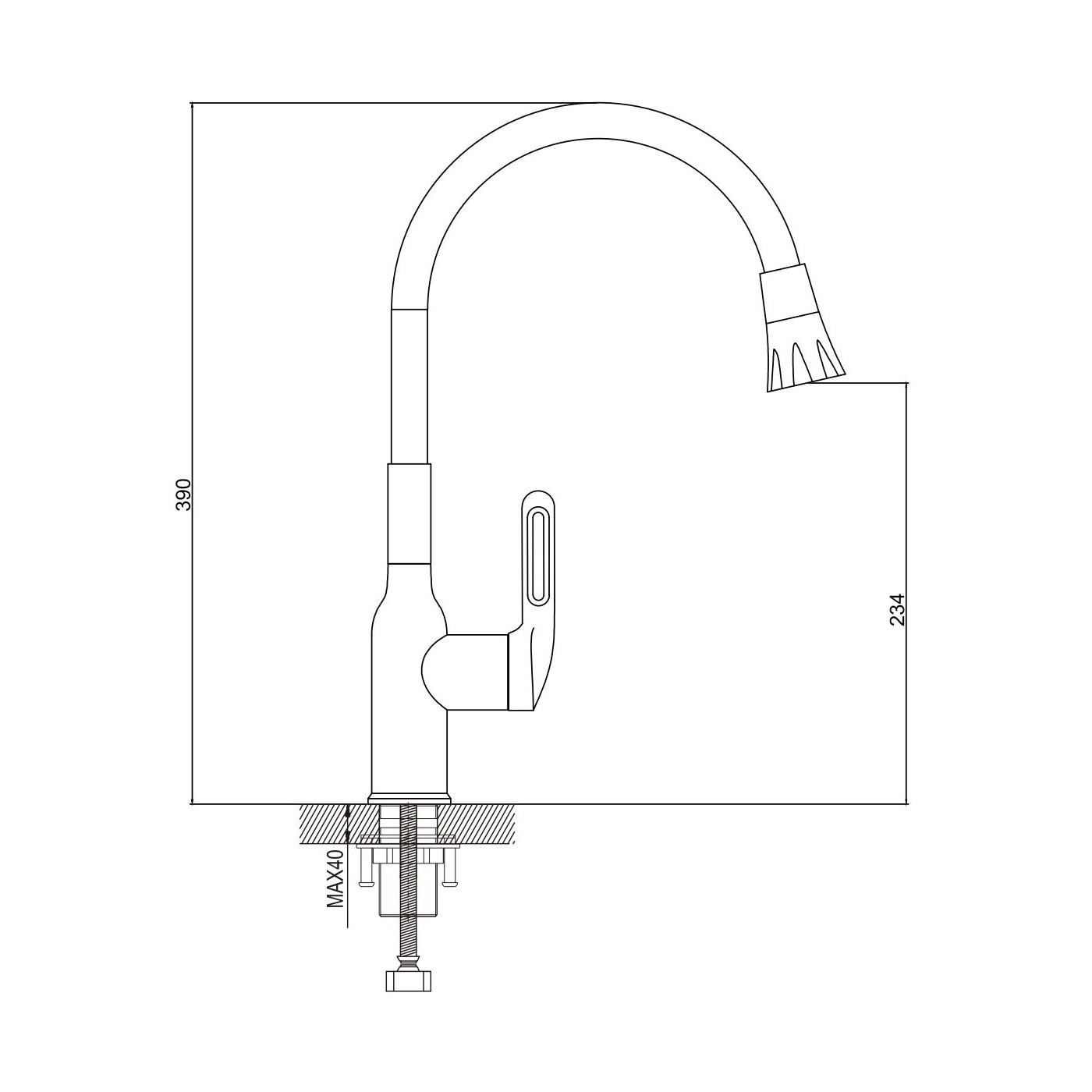 Смеситель для кухни с гибким изливом Raffine F303L-3 сатин в 100Kran: Широкий выбор и доступные цены.