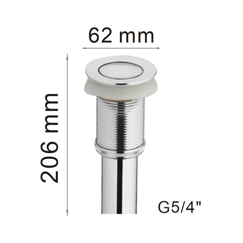 Донный клапан Haiba HB66 хром в 100Kran: Широкий выбор и доступные цены.