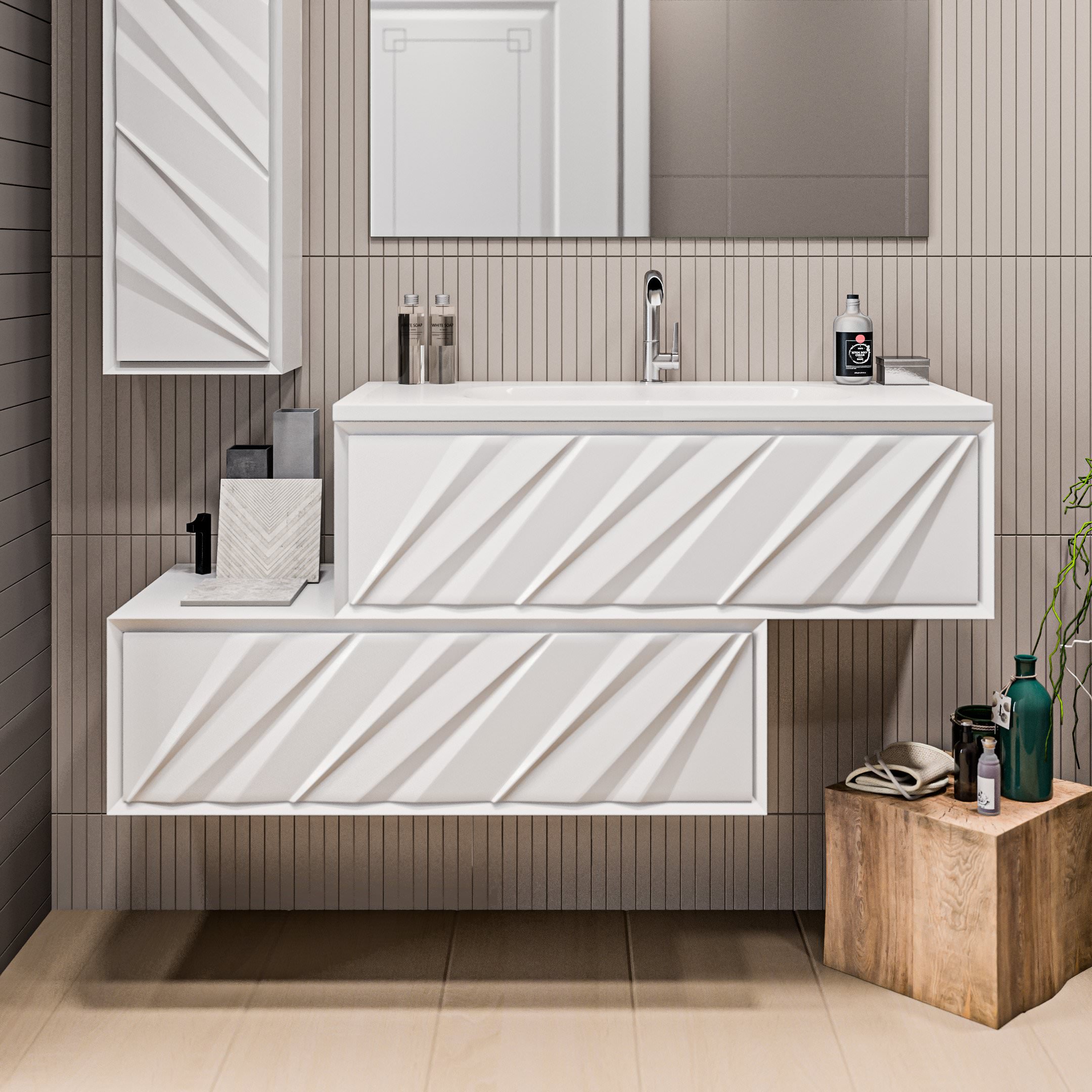 Тумба под раковину подвесная 1Marka Glace 100П 1 в.я. White (верх) У73575 в 100Kran: Широкий выбор и доступные цены.