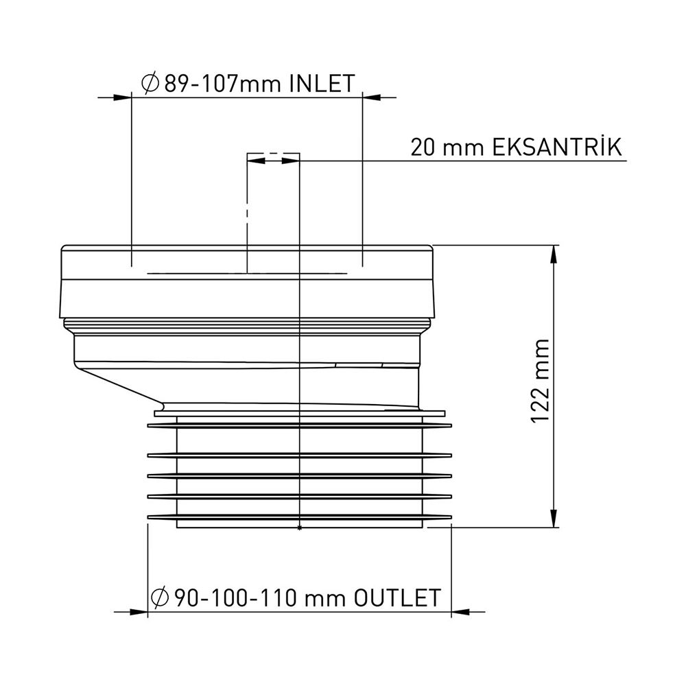 Эксцентрик Nova NV7151 Ø110 в 100Kran: Широкий выбор и доступные цены.