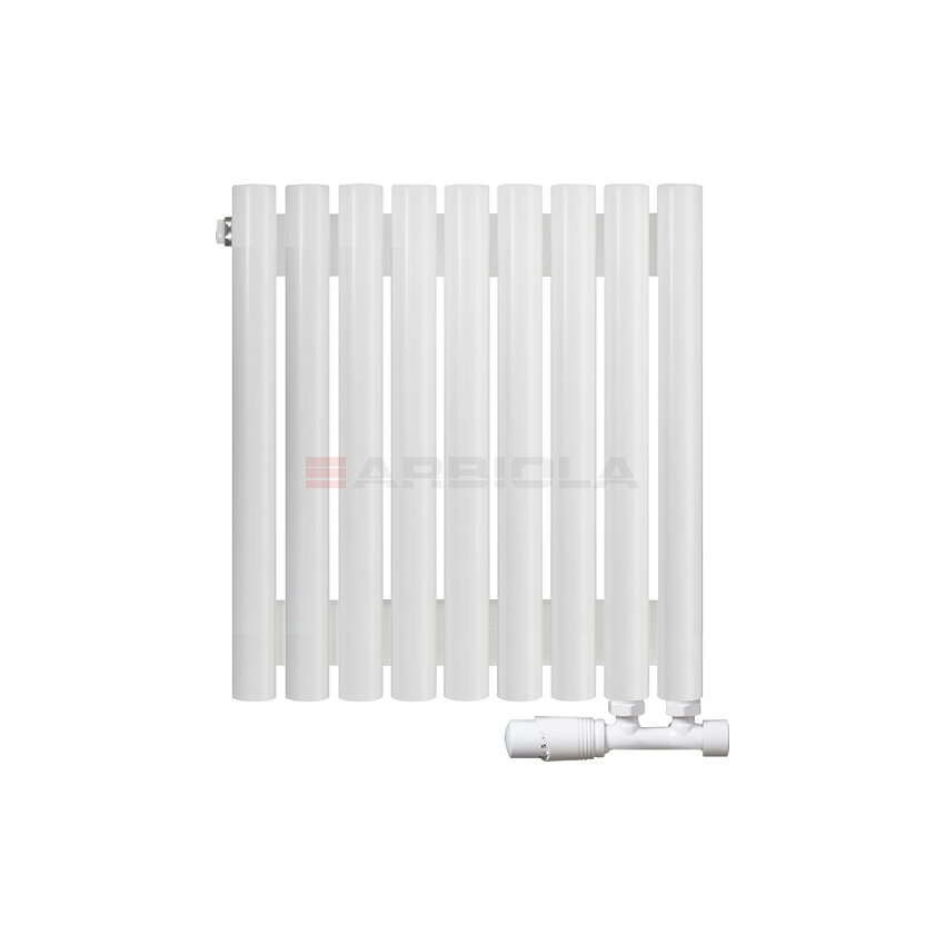 Вертикальный радиатор с нижним подключением Arbiola Iris V 108396 44,2 х 50 см белый матовый ral 9016 от интернет-магазина сантехники 100Kran!