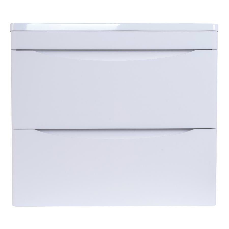 Тумба с раковиной подвесная  Style Line  Бергамо мини 60 2 ящ. Люкс антискрейтч белый PLUS умывальник Каре Люкс МИНИ 600 СС-00002316 в 100Kran: Широкий выбор и доступные цены.