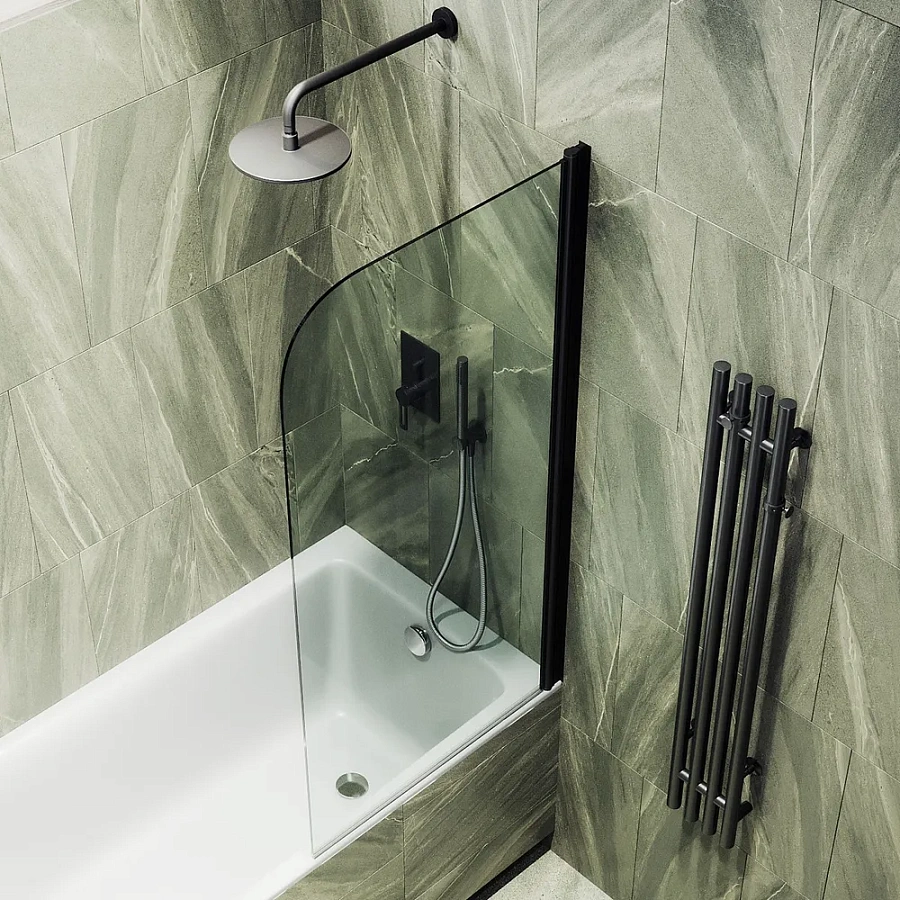 Шторка для ванны поворотная на монопетле MaybahGlass MGV-597-6 140x50 см стекло бесцветное в 100Kran: Широкий выбор и доступные цены.