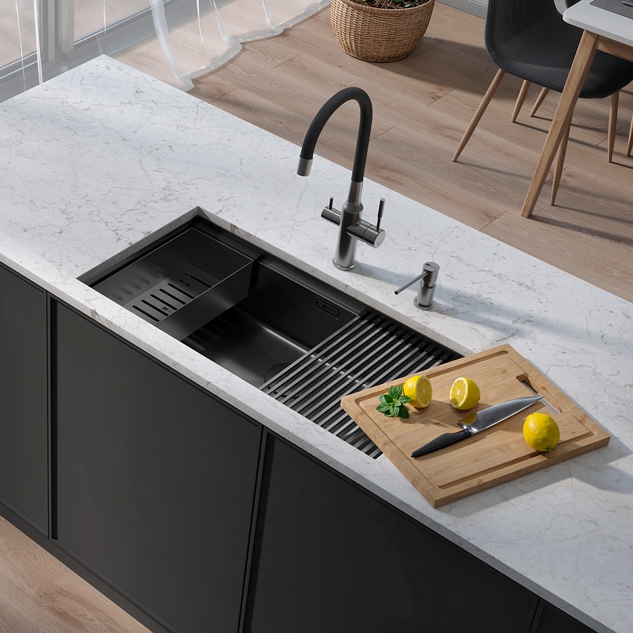 Кухонная мойка Lemark TABAGA 820 9936135 графит в 100Kran: Широкий выбор и доступные цены.