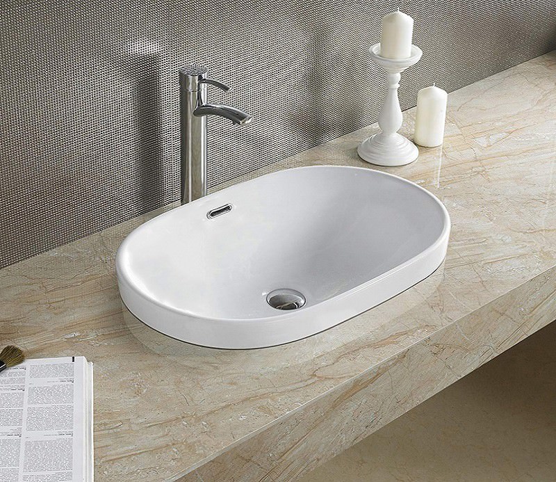 Раковина врезная CeramaLux 5006C 60 см белая в 100Kran: Широкий выбор и доступные цены.