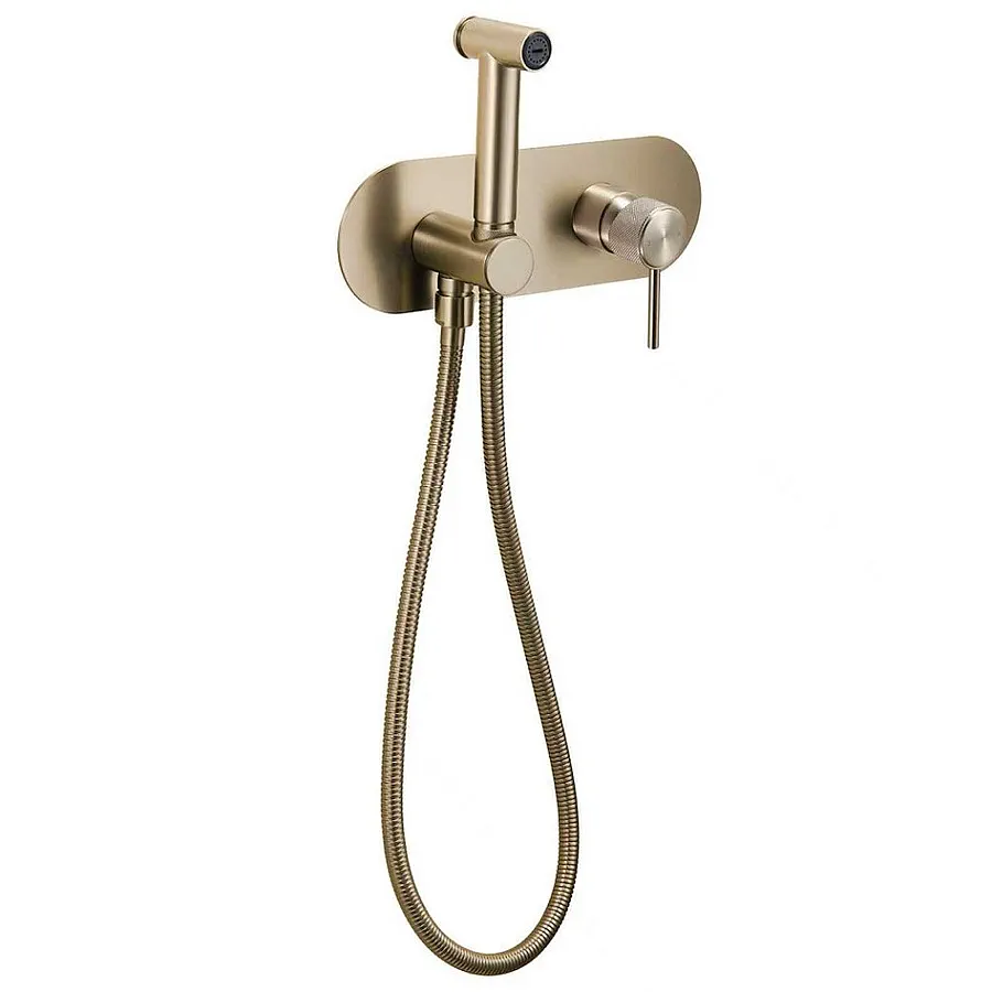 Гигиенический душ со смесителем встраиваемый Maxonor Pure Life PL65114-26 шампань в 100Kran: Широкий выбор и доступные цены.