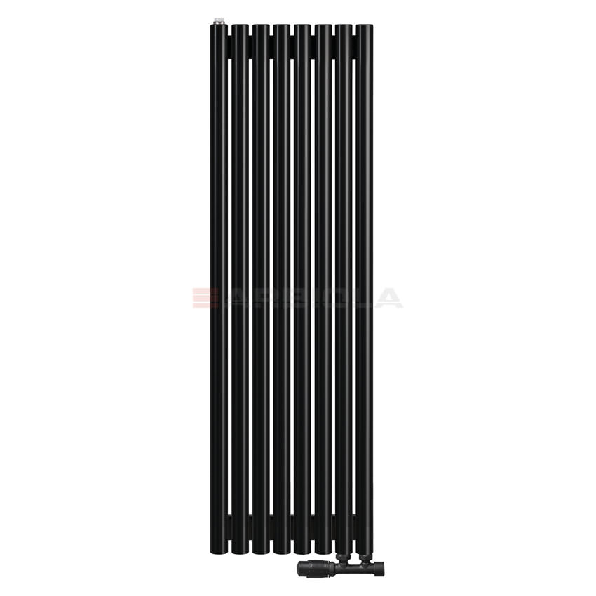 Вертикальный радиатор с нижним подключением Arbiola Iris V 96763 39,2 х 100 см черный матовый ral 9005 от интернет-магазина сантехники 100Kran!